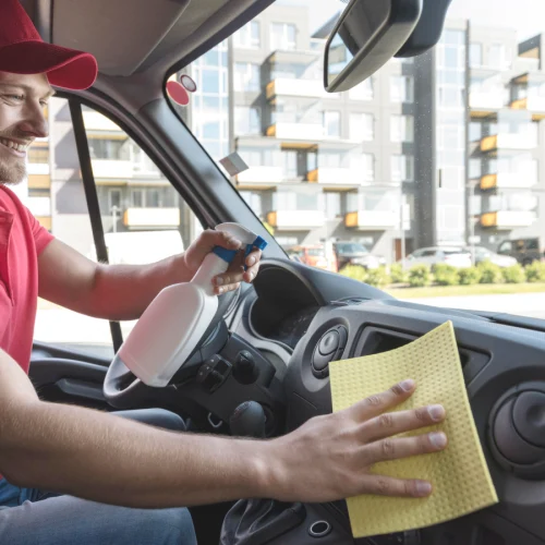 truck washing interior
